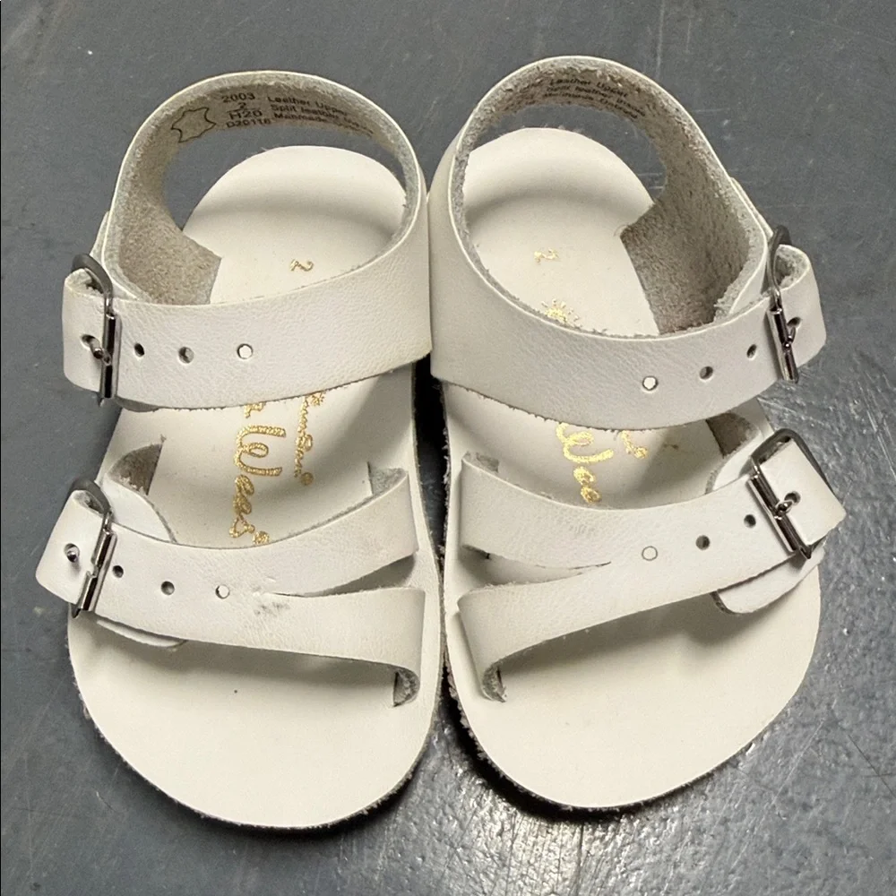 White sun San sandals